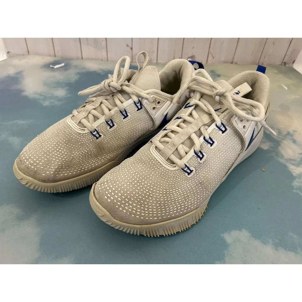 Nike Air Zoom Hyperace‎ 2 Women's Size 10 Sneakers White Blue Lace-Up Logo